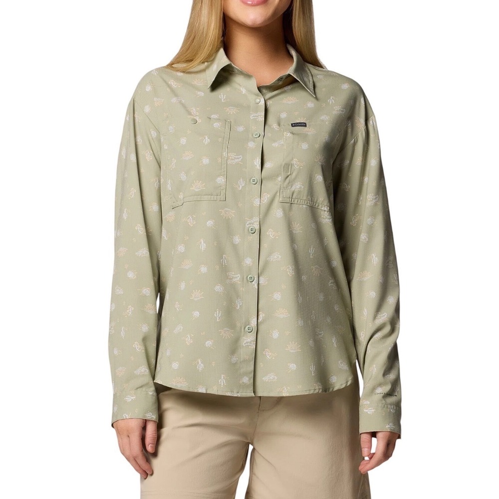 Columbia Silver Ridge Utility Shirt Green Omni Shade UPF 50 Omni Wick 2X NWT